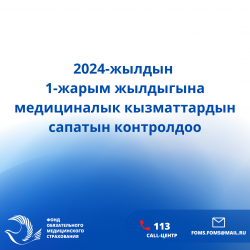 ММКФ: 2024-жылдын 1-жарым жылдыгына медициналык кызматтардын сапатын контролдоо