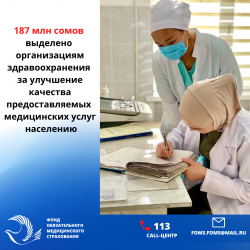 В 2023 году ФОМС выделил 187 млн сомов организациям здравоохранения за улучшение качества предоставляемых медицинских услуг населению